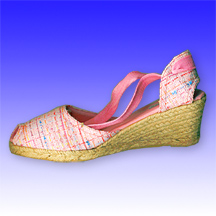 Moderate Wedge Spanish Espadrilles Shoes (Alpargata) Made of Jute Rope Soles